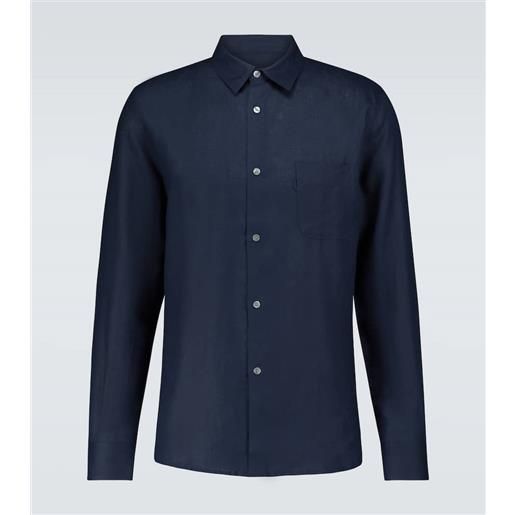 Derek Rose camicia monaco 2 in lino