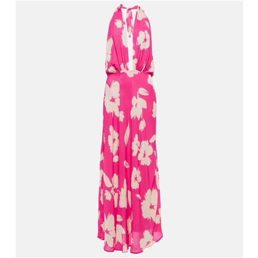 Velvet abito lungo tatum con stampa