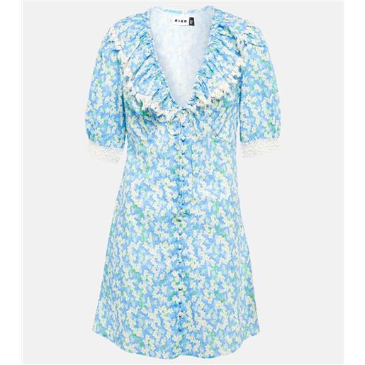 Rixo miniabito anya in cotone con stampa