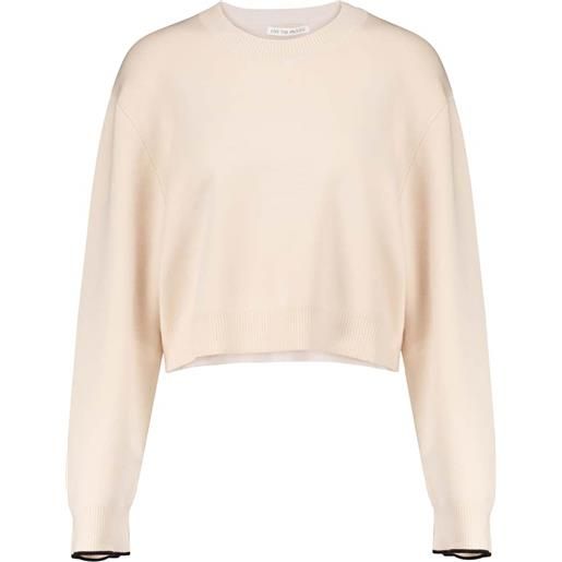 Live The Process pullover cropped nova in maglia stretch
