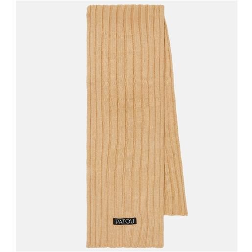Patou sciarpa a coste in lana e cashmere