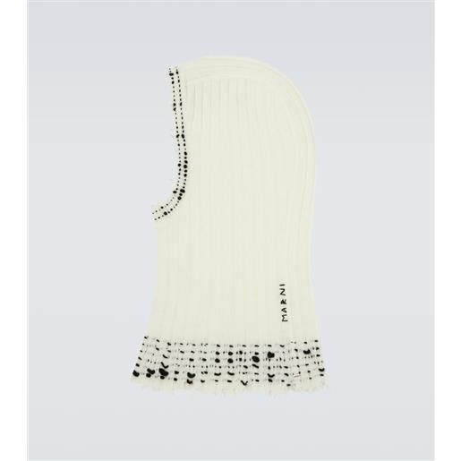 Marni passamontagna in maglia di lana a coste