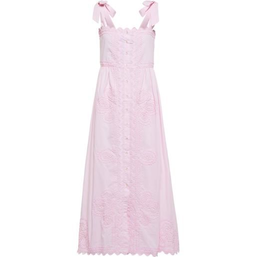 Juliet Dunn abito midi in popeline di cotone