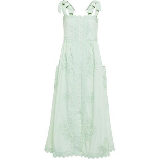 Juliet Dunn abito midi in popeline di cotone