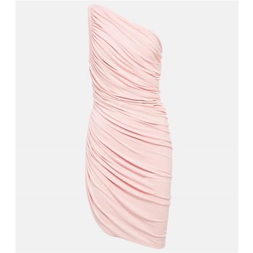 Norma Kamali miniabito diana asimmetrico con ruches