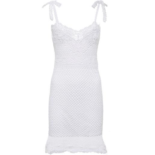 Anna Kosturova miniabito elizabeth in crochet di cotone