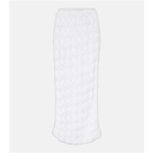 Anna Kosturova gonna midi rosette in crochet di cotone