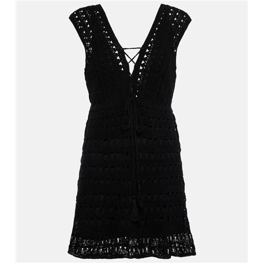 Anna Kosturova miniabito jennifer in crochet di cotone