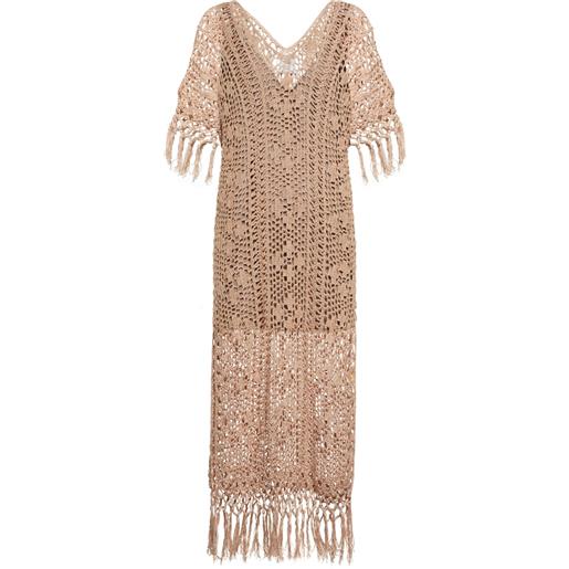 Anna Kosturova abito lungo savannah in crochet