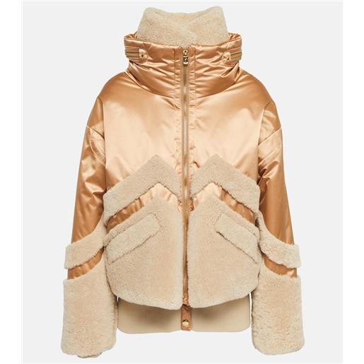 Bogner giacca da sci milia con shearling