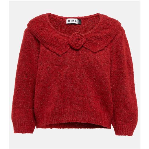 Rixo pullover serenity in maglia metallizzata