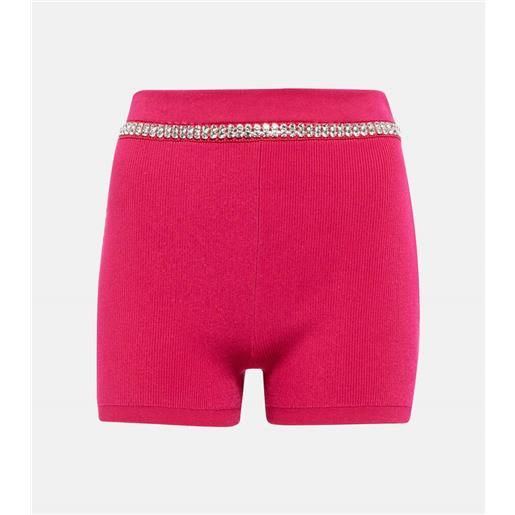 Rabanne shorts a vita alta con decorazioni