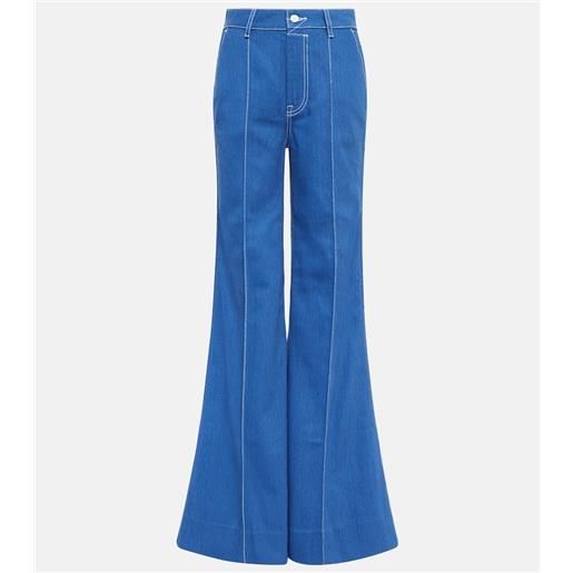 Zimmermann jeans flared high tide a vita alta