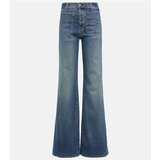 Nili Lotan jeans flared florence a vita alta
