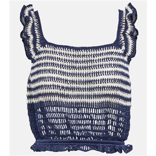 Anna Kosturova top cropped a righe