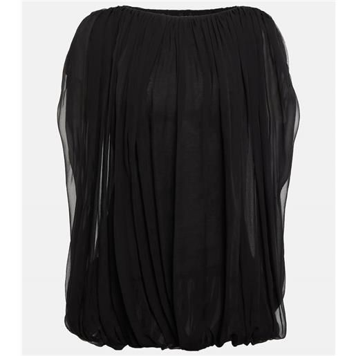 Rick Owens top in chiffon di seta