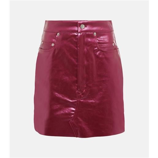 Rick Owens minigonna in denim laccata