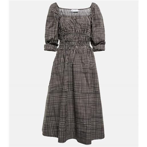 Proenza Schouler white label - abito midi in popeline di cotone a quadri