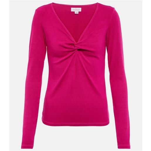 Velvet top con dettagli intrecciati