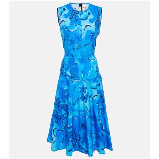 Marni abito midi in cotone con stampa