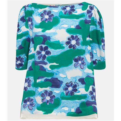 Marni top in cady con stampa