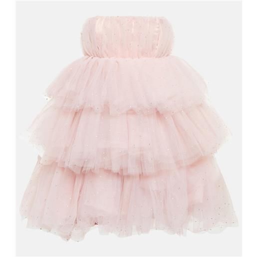 Rotate miniabito in tulle senza spalline