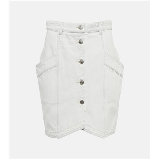 Marant Etoile minigonna di jeans sabel a vita alta