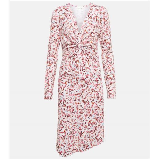 Marant Etoile abito midi jadiya in jersey con stampa