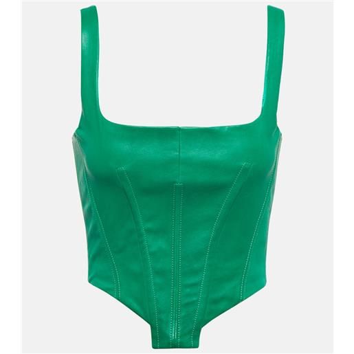 Stouls top stile corsetto bella in pelle