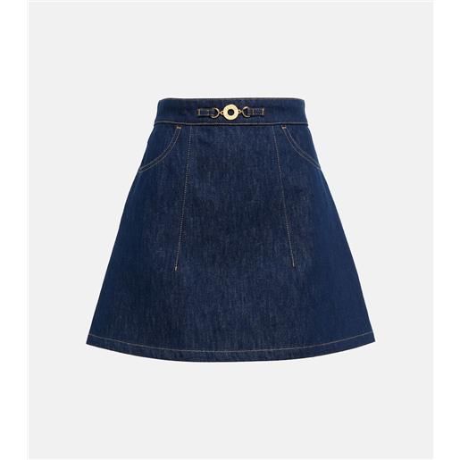 Patou minigonna di jeans a vita alta