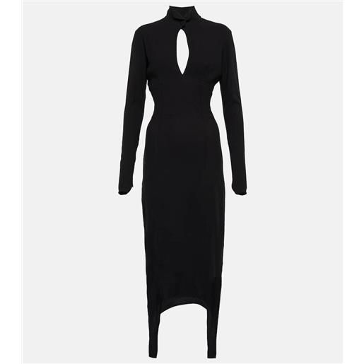 Patou abito midi in jersey con cut-out