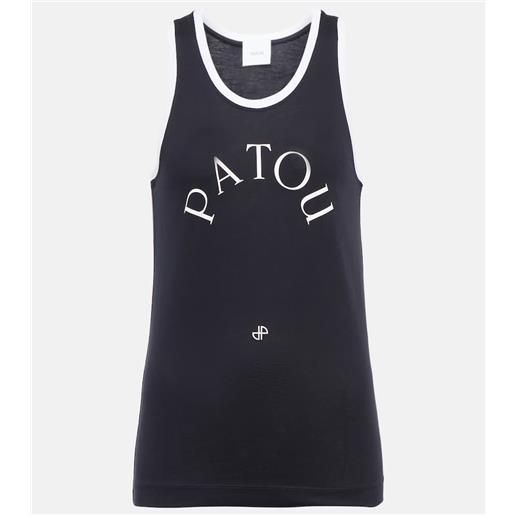Patou tank top in cotone con logo