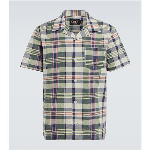 RRL camicia in seersucker con stampa