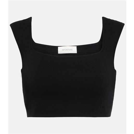 Sportmax top cropped in cotone
