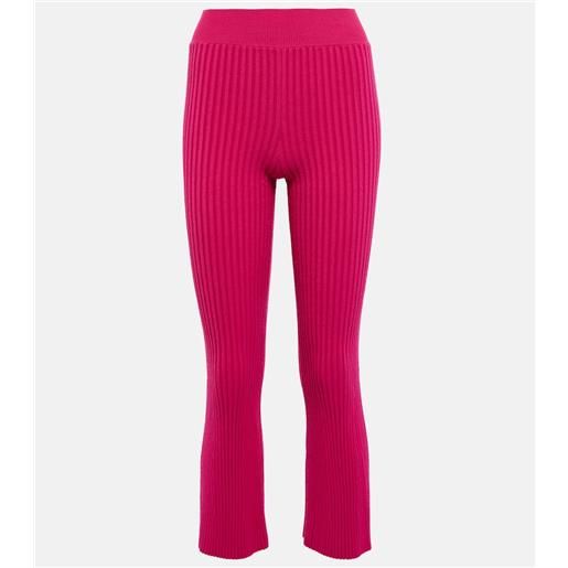 Live The Process pantaloni cropped helia in maglia a coste