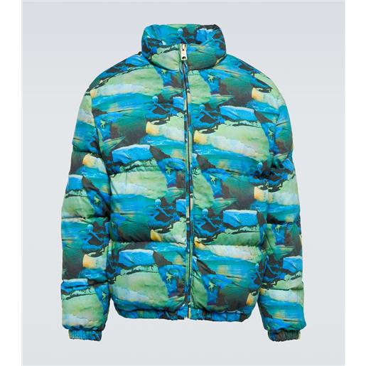 ERL piumino trapuntato con stampa