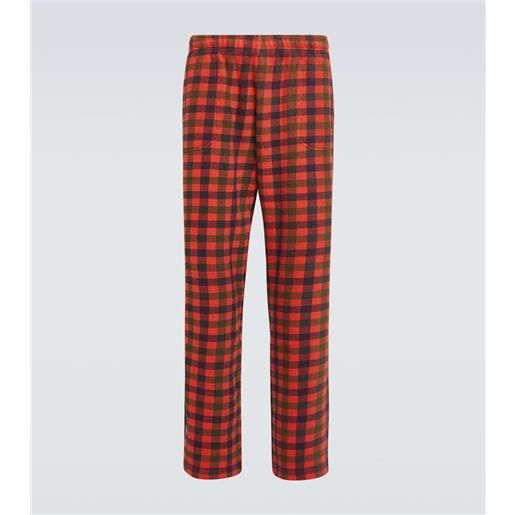 ERL pantaloni regular in cotone a quadri