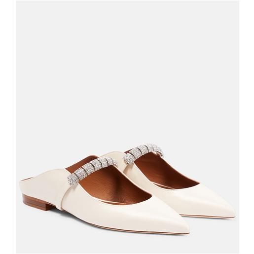 Malone Souliers slippers bella in pelle con decorazioni