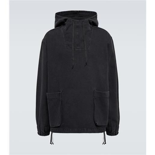 The Frankie Shop felpa di jeans cliff con cappuccio