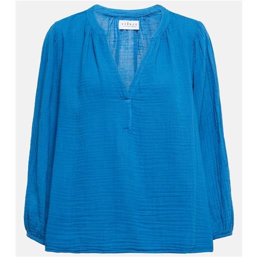 Velvet blusa maggie in garza di cotone