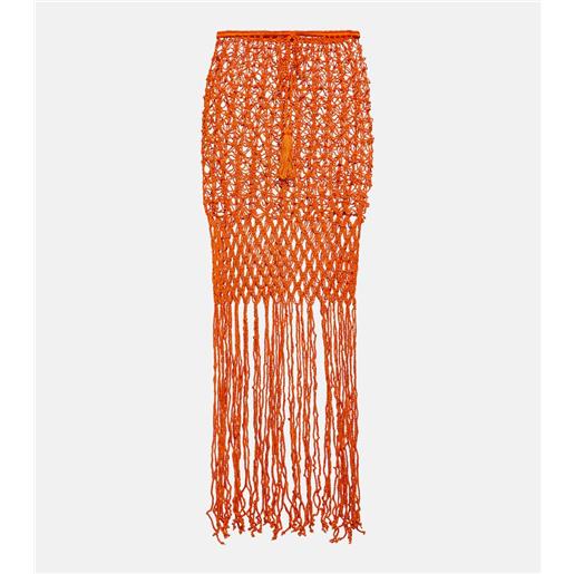 Anna Kosturova gonna in crochet di cotone