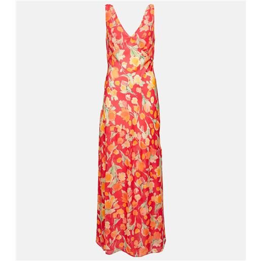 Rixo abito lungo moniq con stampa floreale