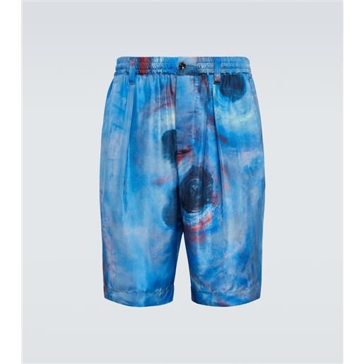 Marni shorts in seta con stampa