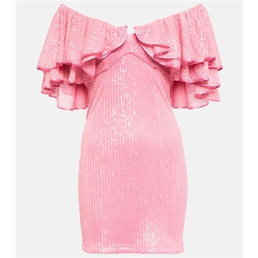 Rotate miniabito con paillettes e volant