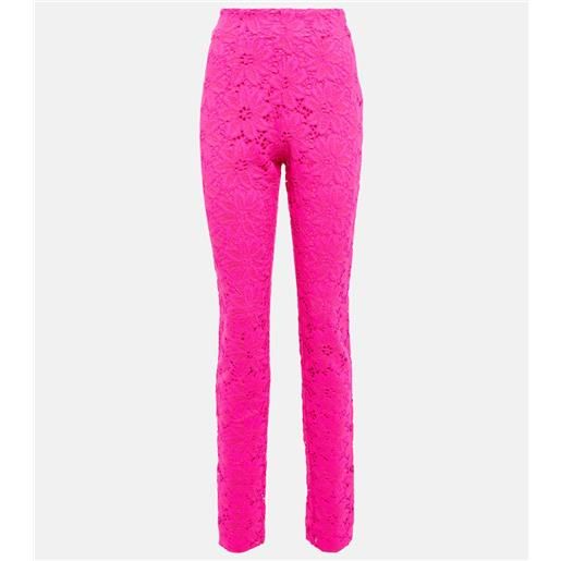 Rotate pantaloni a vita alta in pizzo