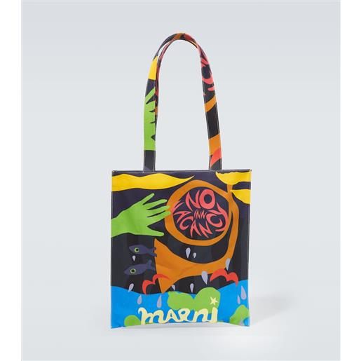 Marni x no vacancy inn - borsa in canvas con stampa