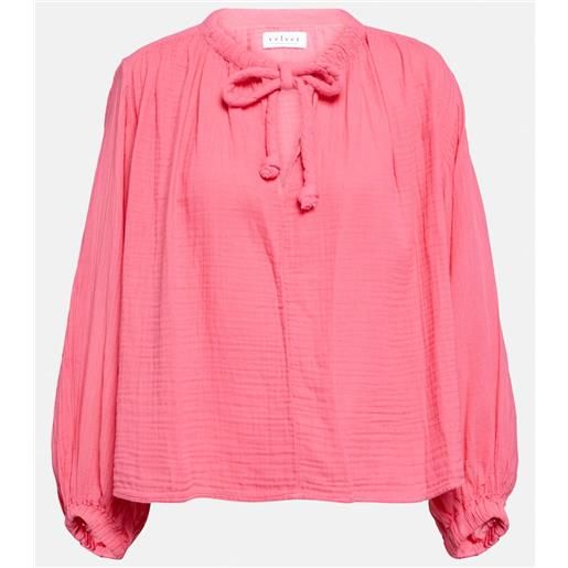 Velvet top kathleen in garza di cotone