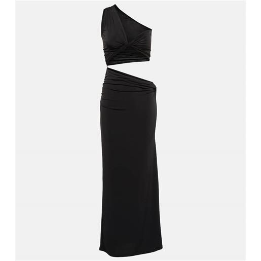 Jade Swim abito lungo monospalla yana con cut-out