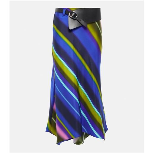 Dorothee Schumacher gonna midi in twill di seta a righe