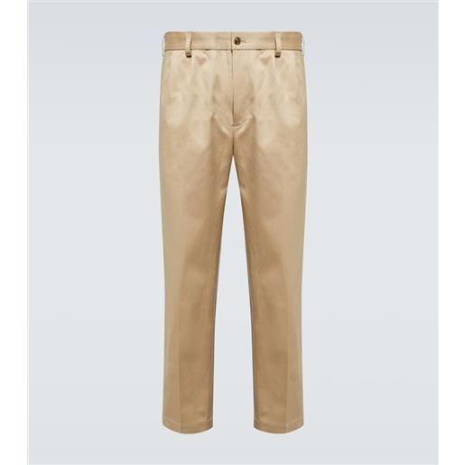 Junya Watanabe pantaloni regular in gabardine di cotone